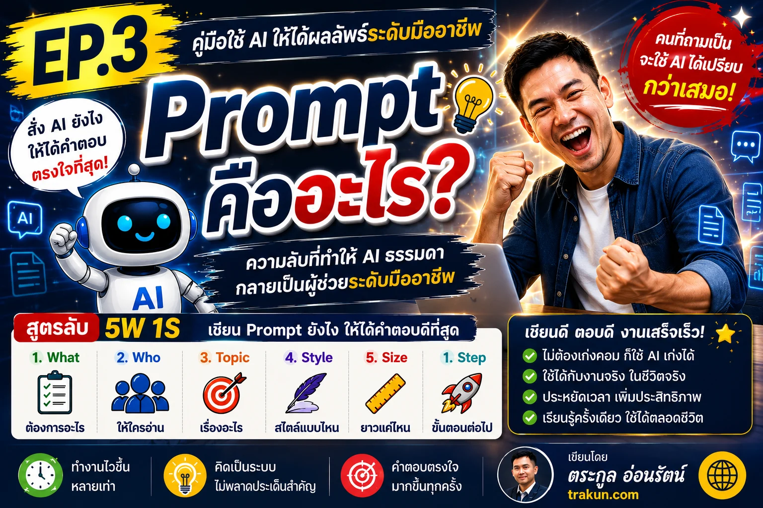 Prompt คืออะไร? วิธีสั่ง AI ให้ได้คำตอบตรงใจ สำหรับผู้เริ่มต้น EP.3