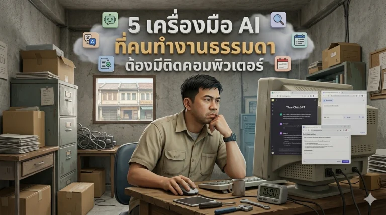 5 เครื่องมือ AI ที่คนทำงานธรรมดาต้องมีติดคอมพิวเตอร์ (อัปเดตล่าสุด)